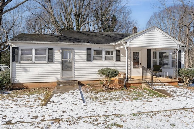 view of bungalow-style home