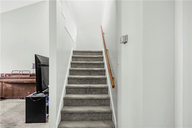 stairway with carpet