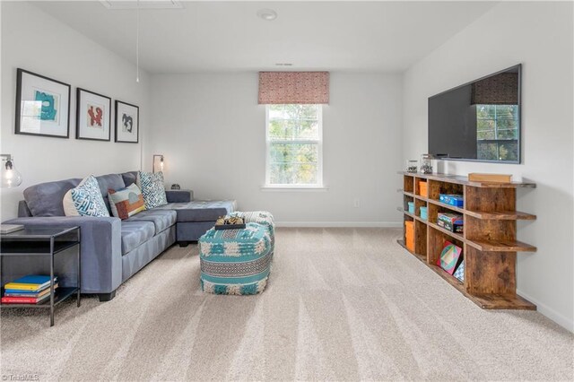 view of carpeted living room