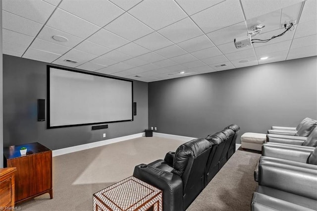 2550 Mountain Lake Rd, Asheboro, NC 27205 - carpeted home theater featuring a drop ceiling and recessed lighting