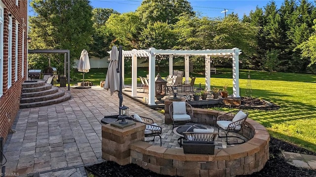 8501 Julina Dr, Oak Ridge, NC 27310 - view of patio featuring a pergola
