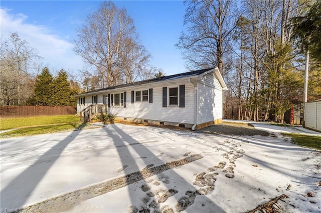 view of ranch-style home