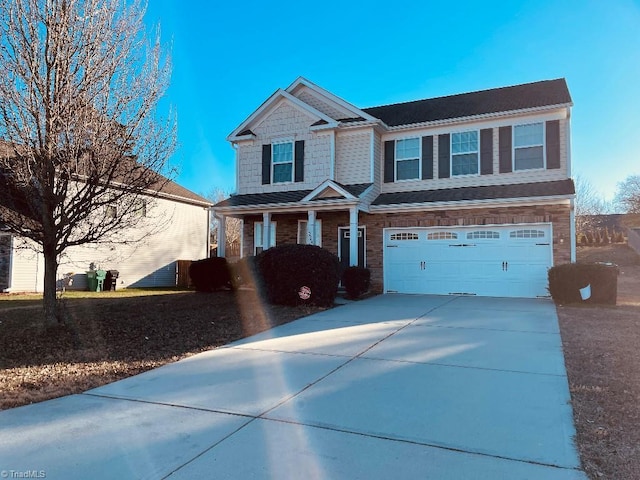 view of front of home featuring a garage