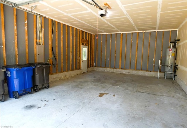 3035 Canterbury Park Dr, Winston-Salem, NC 27127 - garage featuring strapped water heater and a garage door opener