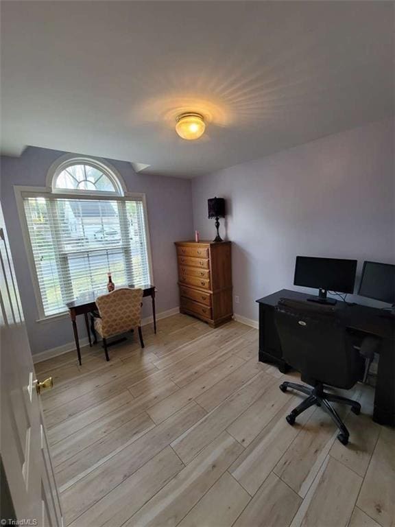5125 Old Plantation Cir, Winston-Salem, NC 27104 - office area with light wood-style flooring and baseboards