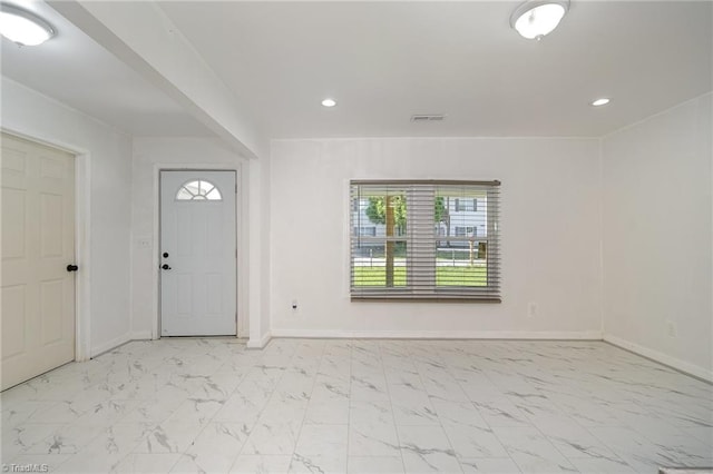 304 Ingram St, Thomasville, NC 27360 - entrance foyer featuring light marble finish floors and recessed lighting