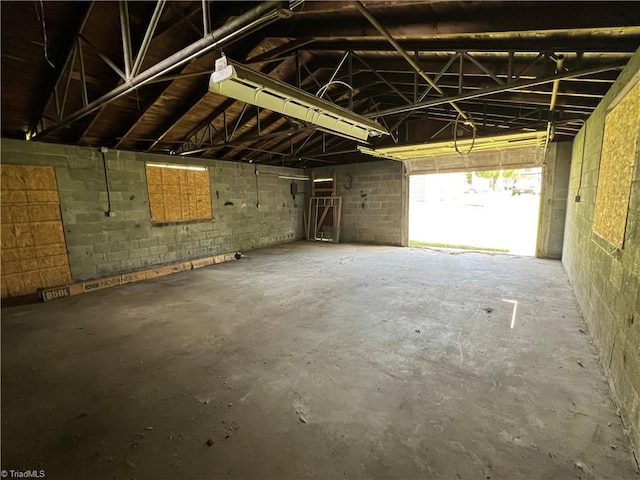 304 Ingram St, Thomasville, NC 27360 - garage with concrete block wall
