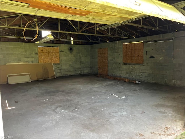 304 Ingram St, Thomasville, NC 27360 - unfinished basement featuring concrete block wall