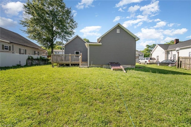 304 Ingram St, Thomasville, NC 27360 - rear view of property with a deck