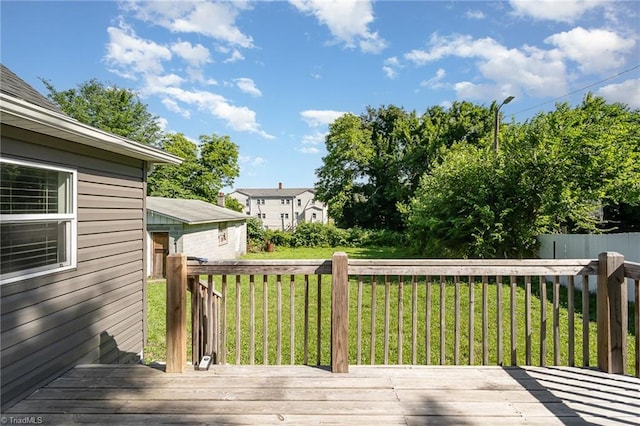 304 Ingram St, Thomasville, NC 27360 - wooden terrace with a lawn