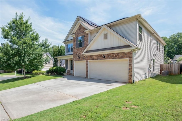 301 Summerwalk Rd, Greensboro, NC 27455 - craftsman-style home with driveway, board and batten siding, stone siding, and an attached garage