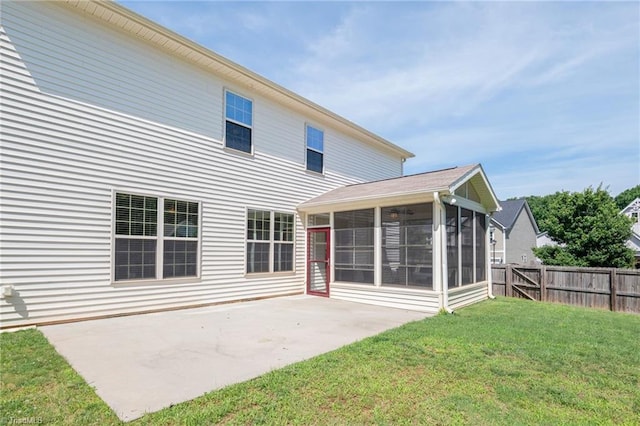 301 Summerwalk Rd, Greensboro, NC 27455 - back of house featuring a sunroom and a patio area