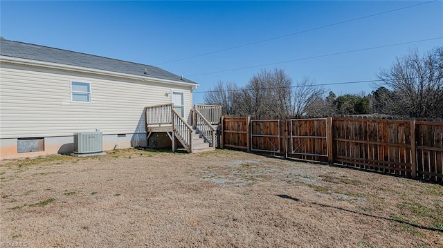 back of property with cooling unit