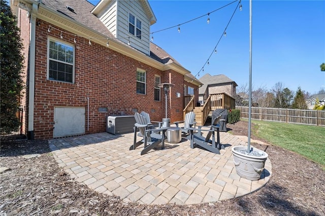 view of patio with fence