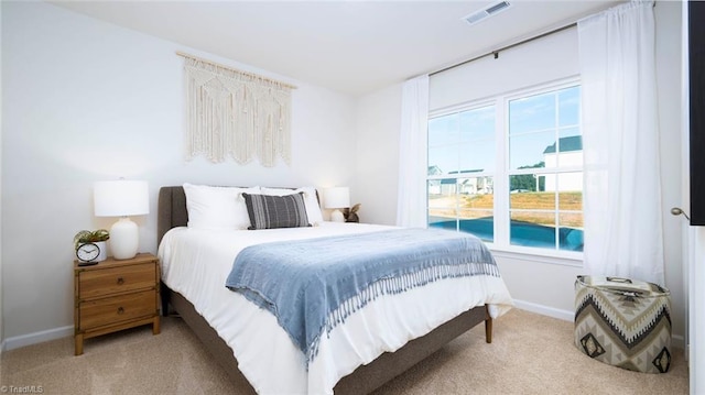 view of carpeted bedroom