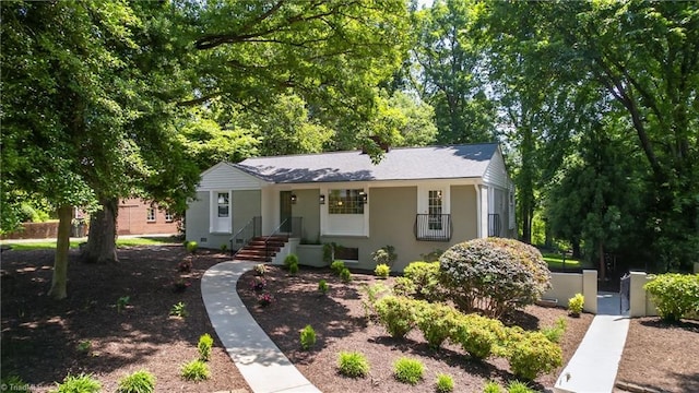 506 Audubon Dr, Greensboro, NC 27410 - view of front of house with stucco siding