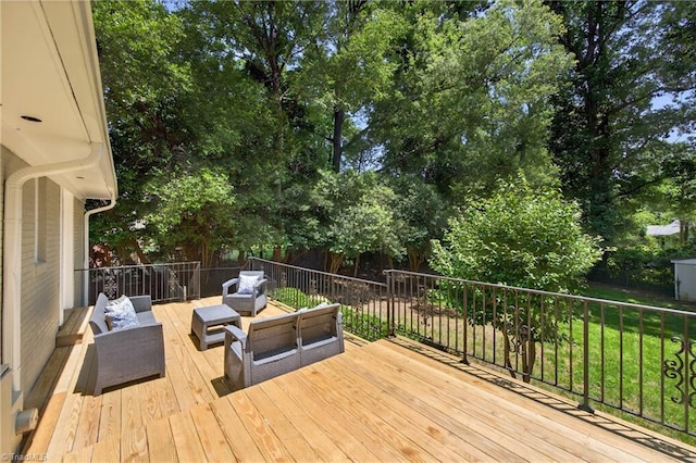 506 Audubon Dr, Greensboro, NC 27410 - wooden terrace featuring an outdoor living space