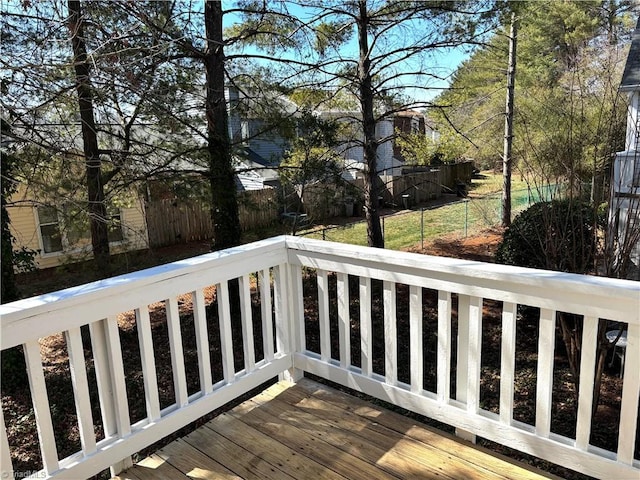 deck with fence