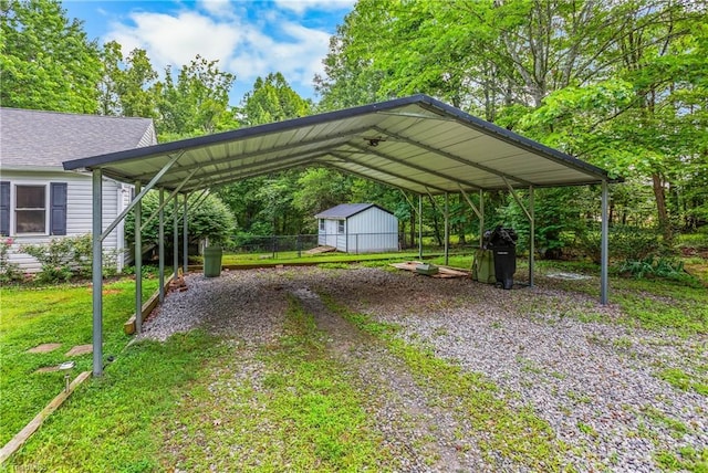 1093 Gordon Rd, Pinnacle, NC 27043 - view of car parking featuring a detached carport and driveway