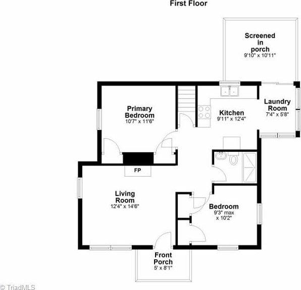 1093 Gordon Rd, Pinnacle, NC 27043 - view of room layout