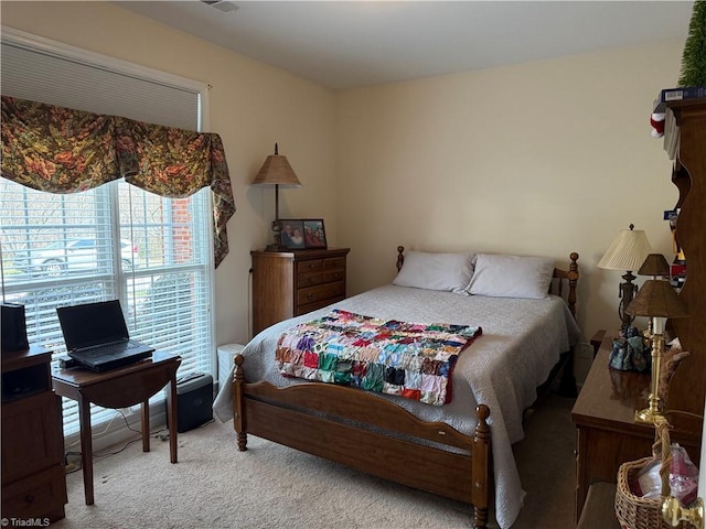 view of carpeted bedroom