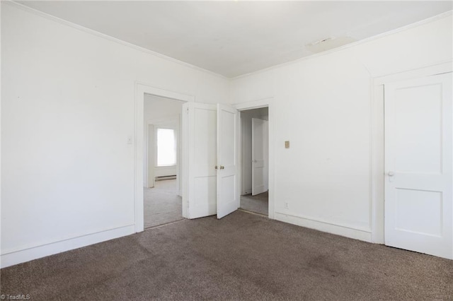 402 Poplar St, Graham, NC 27253 - unfurnished bedroom with carpet flooring and crown molding