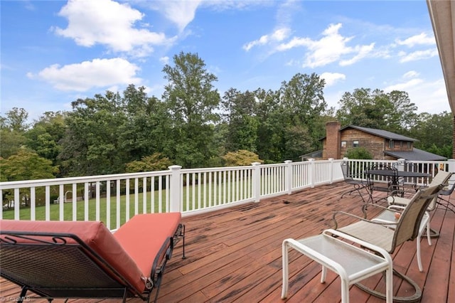 view of wooden terrace