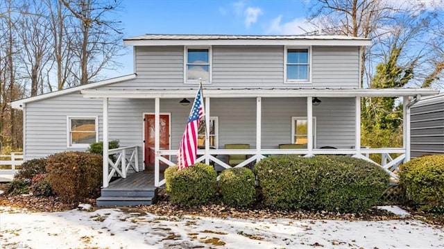 view of front property with a porch