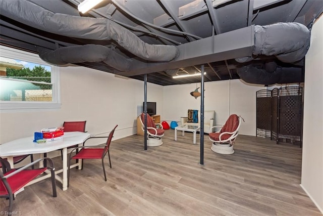 151 N Shore Dr, Lexington, NC 27292 - basement with wood finished floors