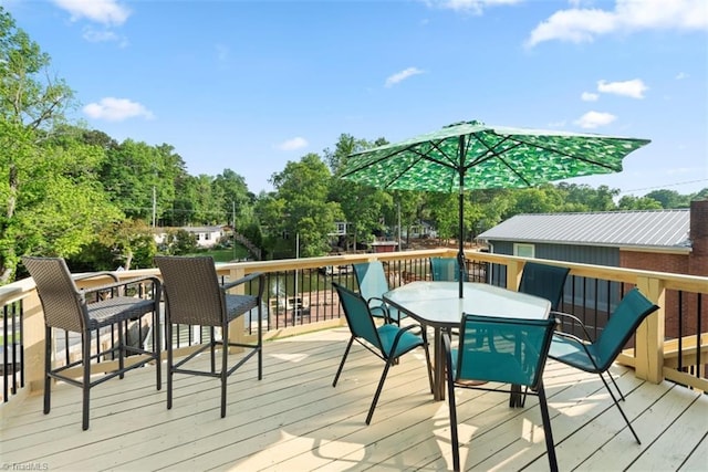 151 N Shore Dr, Lexington, NC 27292 - deck featuring outdoor dining space