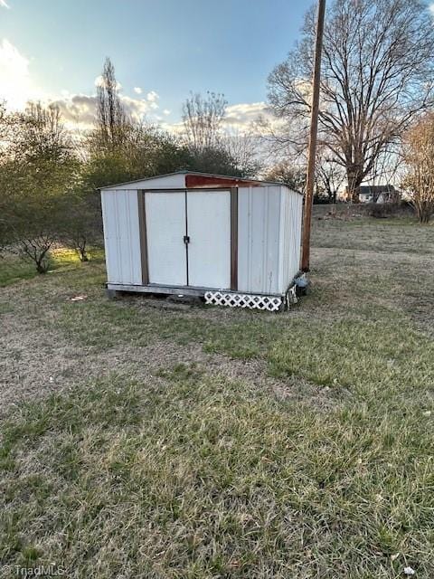 view of shed