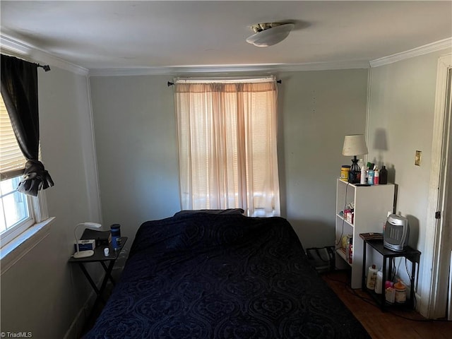 bedroom featuring ornamental molding