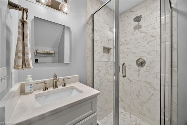 1901 Runnymede Rd, Winston-Salem, NC 27104 - bathroom with vanity and a shower stall