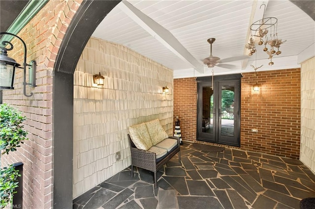 1901 Runnymede Rd, Winston-Salem, NC 27104 - entrance to property featuring french doors and ceiling fan