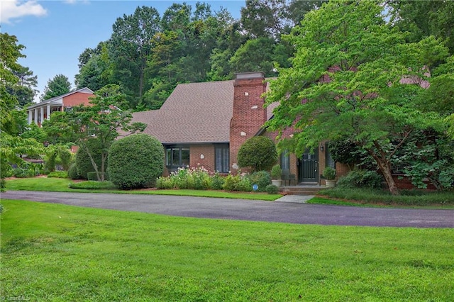 1901 Runnymede Rd, Winston-Salem, NC 27104 - view of front of property with a front yard and a chimney