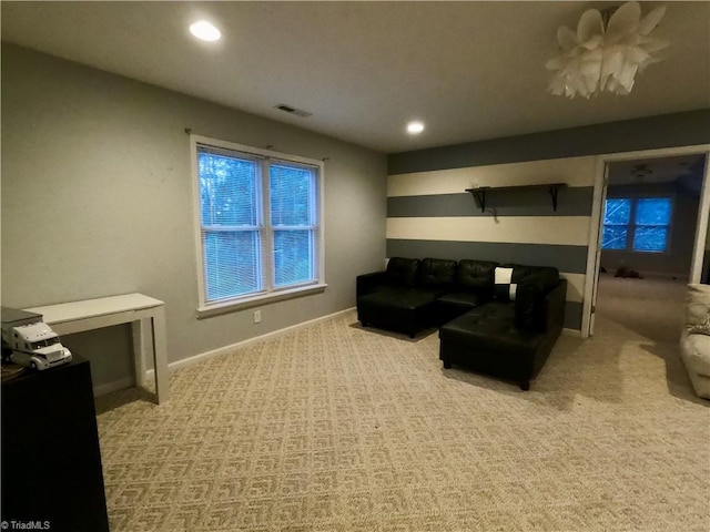 view of carpeted living room