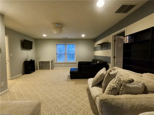 view of carpeted living room