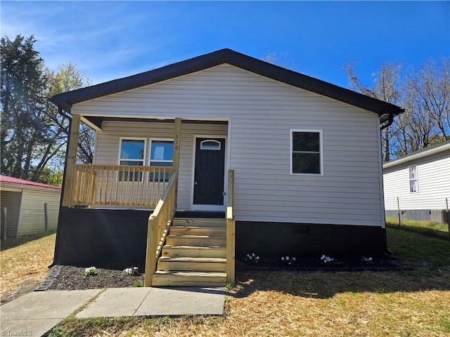 view of front of home with covered porch