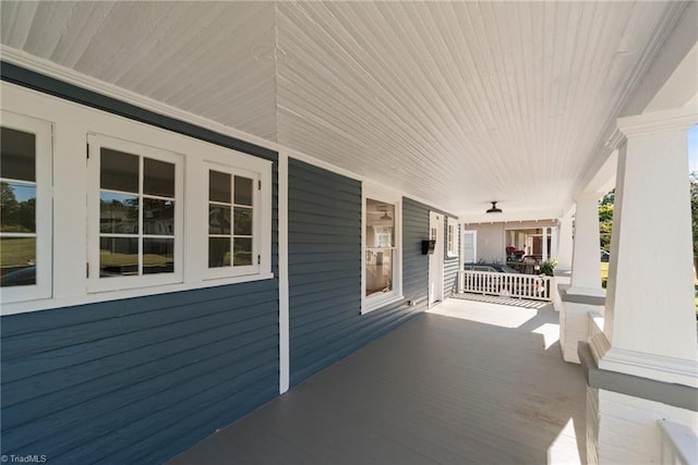 view of patio / terrace featuring covered porch