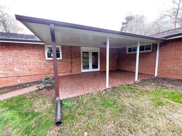 rear view of house with french doors