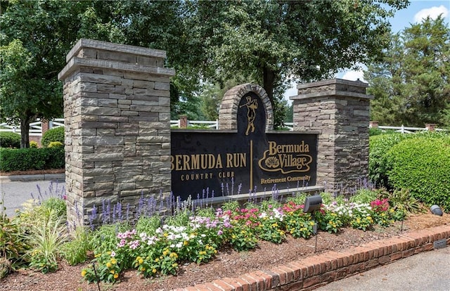 view of community sign
