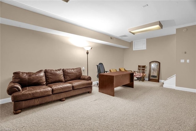 7672 Crossing Ridge Dr, Belews Creek, NC 27009 - carpeted living area with baseboards