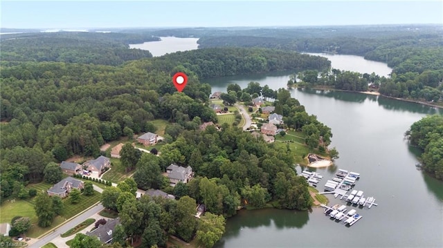 7672 Crossing Ridge Dr, Belews Creek, NC 27009 - bird's eye view of a forest and a large body of water