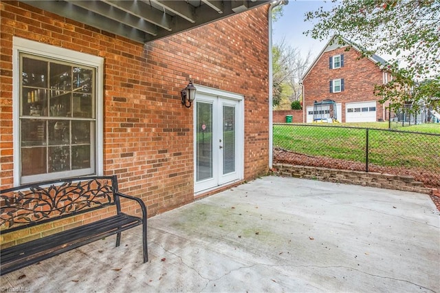 view of patio / terrace with french doors