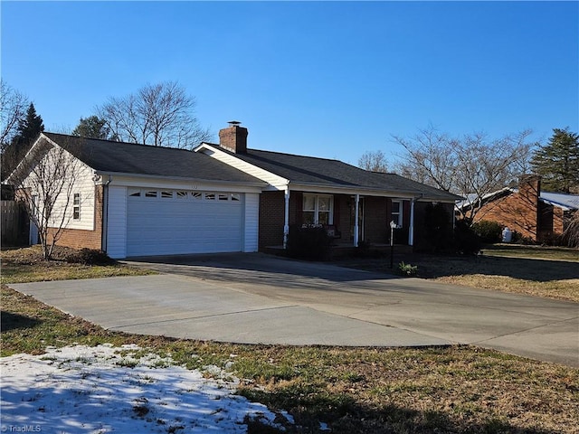 ranch-style house with a garage