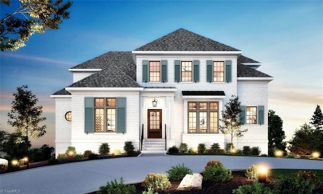 433 Brookberry Farm Cir, Winston-Salem, NC 27106 - view of front of house with a shingled roof and brick siding