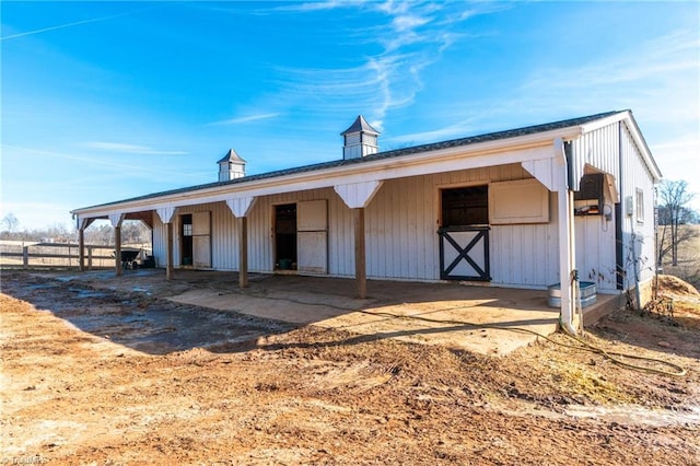 view of horse barn