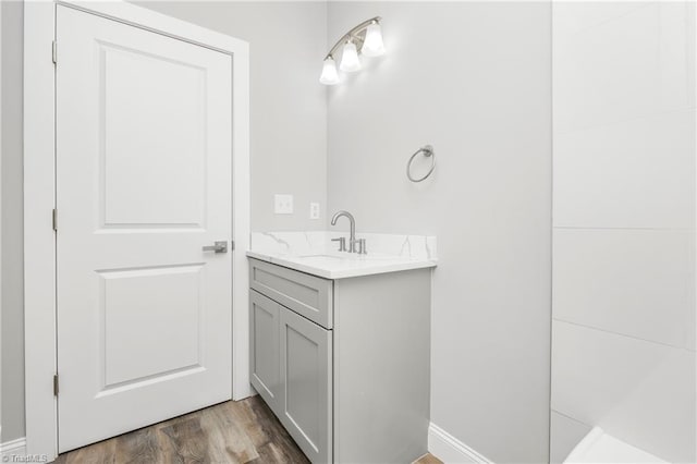 317 Styers Rd, Winston-Salem, NC 27105 - bathroom featuring wood finished floors and vanity