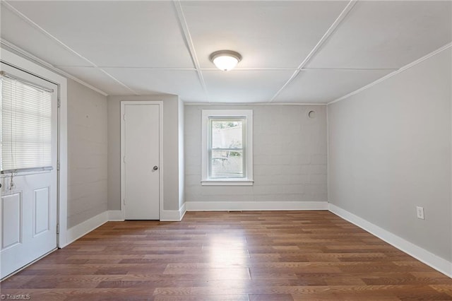 unfurnished room featuring hardwood / wood-style floors