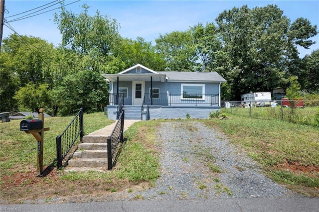 bungalow featuring covered porch